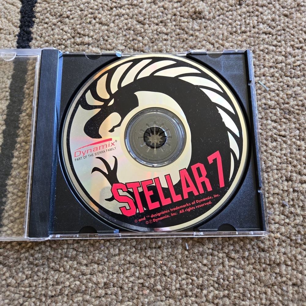 Stellar 7 PC Game Disc Dynamix Sierra Vintage Retro DOSSci-Fi Tank Combat CD-ROM